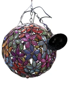 🌸 Lampadario Sfera Floreale in Resina Colorata Ø30 cm –... 2