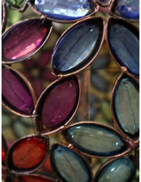 🌸 Lampadario Sfera Floreale in Resina Colorata Ø30 cm – Catena Regolabile – NOVITÀ HOME Firenze