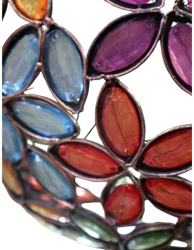 🌸 Lampadario Sfera Floreale in Resina Colorata...