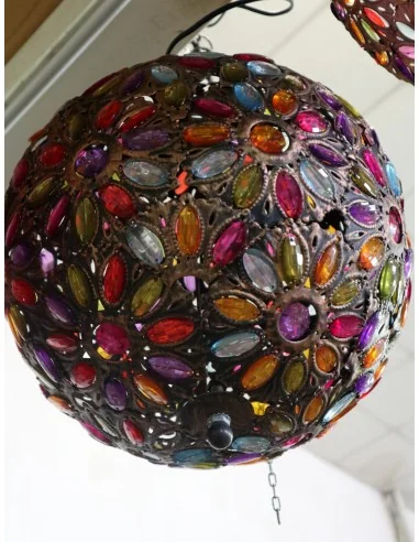 🌈 Lampadario Sfera 40 cm Multicolor in Resina –...