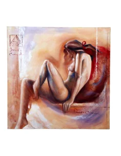 Dipinto Nudo Artistico 100x100 cm Fatto a Mano in...