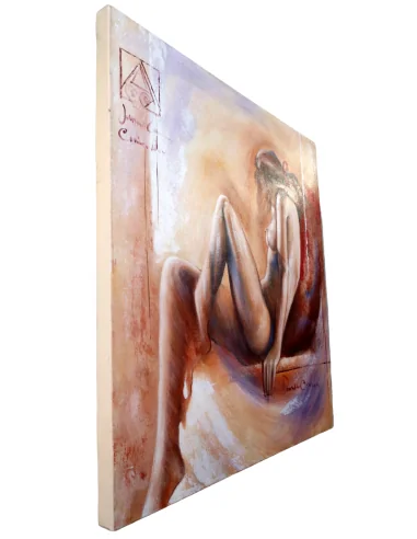 Dipinto Nudo Artistico 100x100 cm Fatto a Mano...