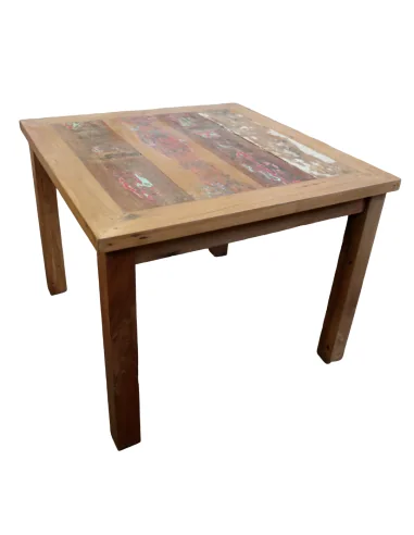 Tavolo Quadrato 100x100 cm in Legno Recuperato...