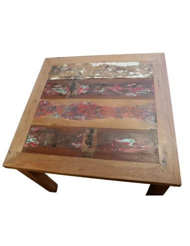 Tavolo Quadrato 100x100 cm in Legno Recuperato...