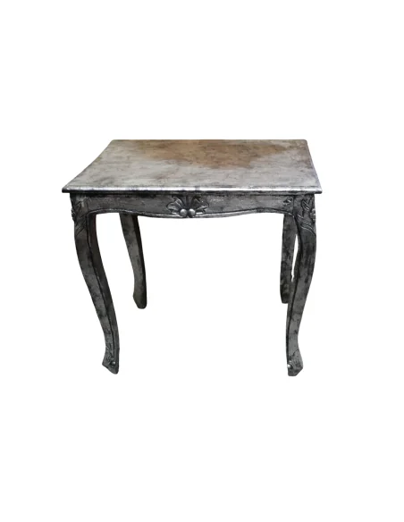 Tavolino Artigianale in Legno 60x43x60h – Fatto a Mano in Indonesia – Stile Elegante Vintage