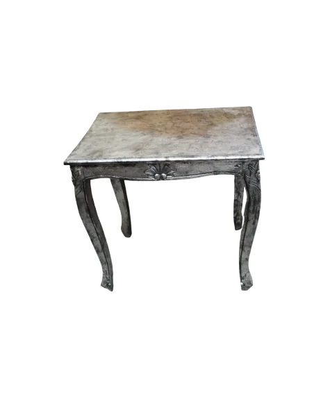 Tavolino Artigianale in Legno 60x43x60h – Fatto a Mano in Indonesia – Stile Elegante Vintage