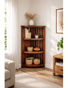 Mobile Libreria Angolare in Teak - Realizzato a Mano in...