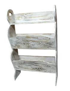 Portariviste in Legno di Albesia Intagliato a Mano –... 2