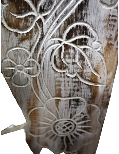 Portariviste in Legno di Albesia Intagliato a...