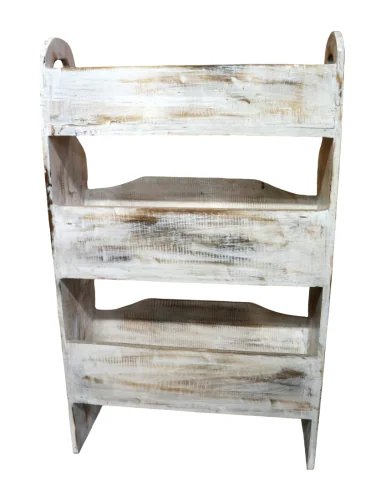 Portariviste in Legno di Albesia Intagliato a...