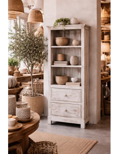 Libreria in Legno di Albesia 150 cm Bianca...