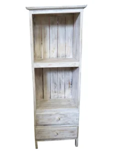 Libreria in Legno di Albesia 150 cm Bianca Decapata –... 2