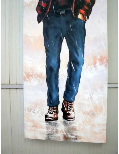 Quadro Moderno Verticale 150x50 cm – Uomo sotto...