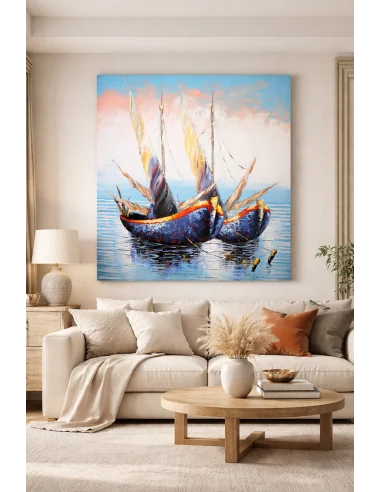 Quadro Barche a Vela 100x120 cm – Dipinto a...