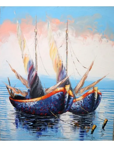 Quadro Barche a Vela 100x120 cm – Dipinto a...