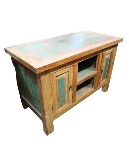 Mobile Rustico in Legno di Recupero Indonesiano 94 cm – Credenza Artigianale Stile Industrial Loft