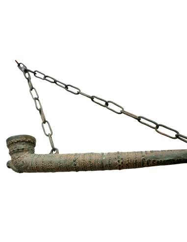 Antica Pipa Indonesiana da Oppio in Bronzo – 93...