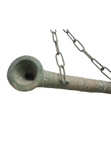 Antica Pipa Indonesiana da Oppio in Bronzo – 93...