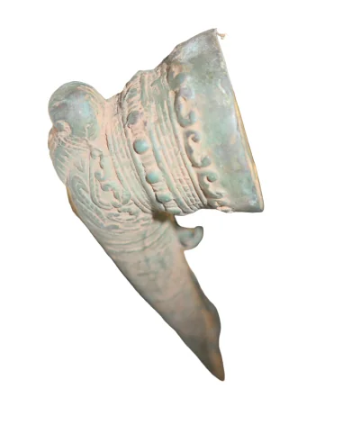 Antica Pipa Indonesiana da Oppio in Bronzo – 93...