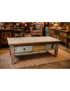 Tavolino da Caffè Vintage in Legno di Recupero...