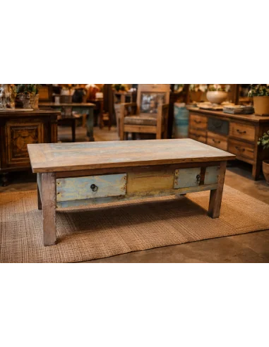 Tavolino da Caffè Vintage in Legno di Recupero...