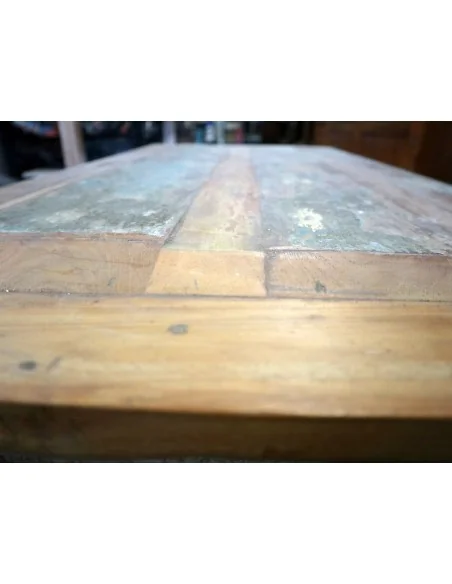 Tavolino da Caffè Vintage in Legno di Recupero Indonesiano 120x60 cm – Artigianale con Cassetti e Top Rialzato