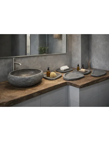 Vassoio in Pietra di Fiume Naturale 40/50 cm –...