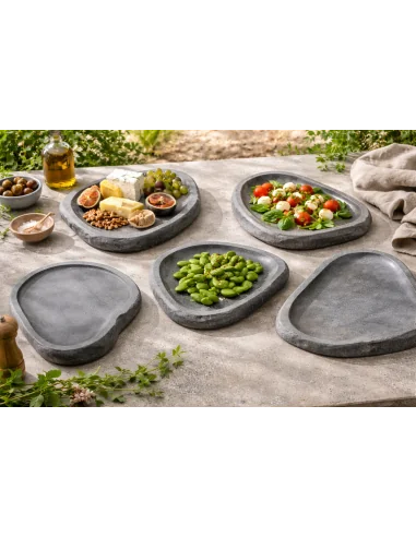 Vassoio in Pietra di Fiume Naturale 40/50 cm –...