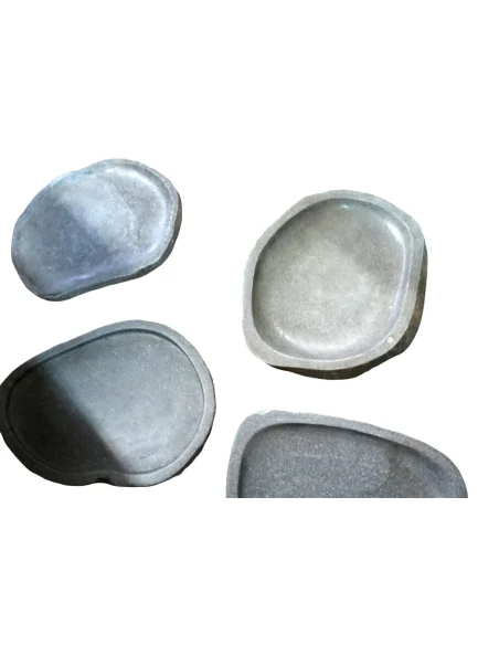 Vassoio in Pietra di Fiume Naturale 40/50 cm – Piatto Bagno Artigianale in Sasso Indonesiano