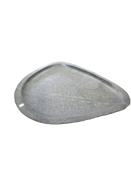 Vassoio in Pietra di Fiume Naturale 40/50 cm – Piatto Bagno Artigianale in Sasso Indonesiano