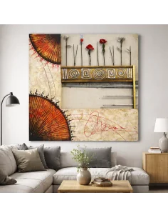 Quadro Moderno Artistico 100x100 cm – Arte Materica con... 2