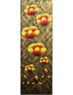 Quadro Floreale Verticale Moderno 50x150 cm – Dipinto a... 2