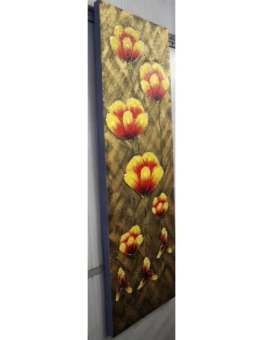 Quadro Floreale Verticale Moderno 50x150 cm –...