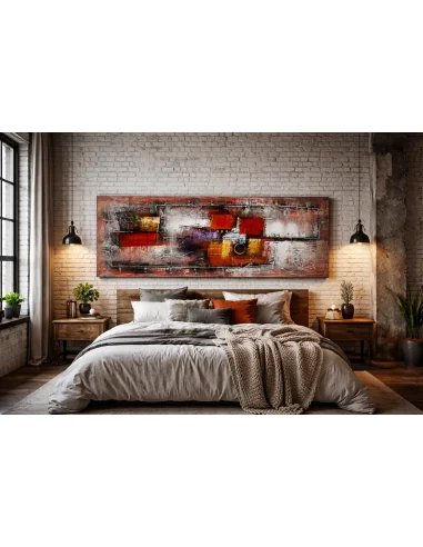 Quadro Astratto Moderno 60x180 cm – Dipinto a...
