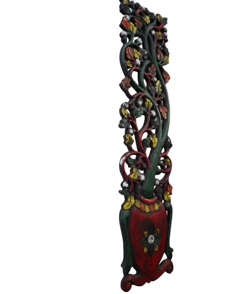 Albero della Vita in Legno Intagliato e Dipinto a Mano – Arte Indonesiana 100 cm | Decorazione Etnica Unica per Casa e Spa