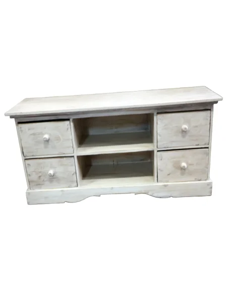 Porta TV in Legno di Albesia 100x34x50h – Artigianale Made in Indonesia