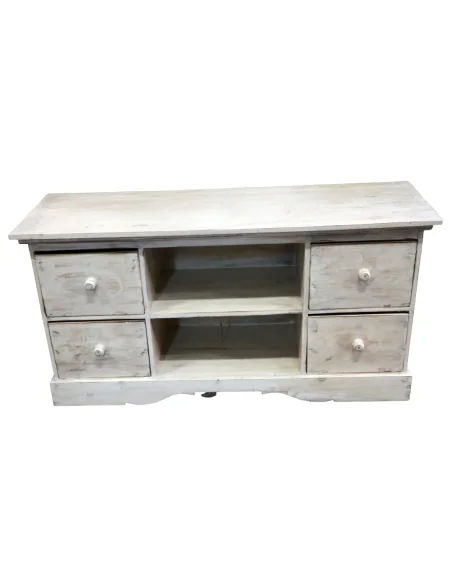 Porta TV in Legno di Albesia 100x34x50h – Artigianale Made in Indonesia