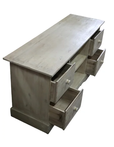 Porta TV in Legno di Albesia 100x34x50h – Artigianale Made in Indonesia