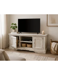 Porta TV in Legno di Albesia 100 cm – Mobile Artigianale...