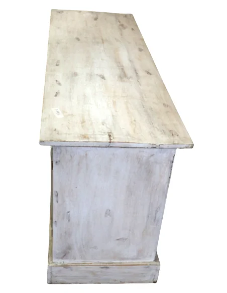 Porta TV in Legno di Albesia 100 cm – Mobile Artigianale Shabby Chic Moderno | Fatto a Mano in Indonesia