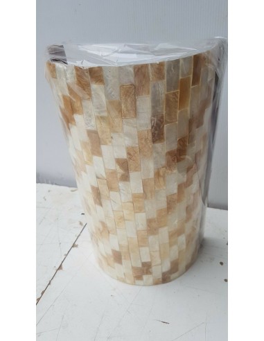 Applique in resina e madreperla bianca oro cm...