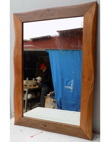 Specchio in legno di teak naturale stagionato...