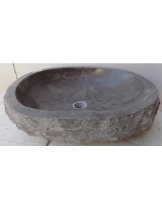 Lavandino in marmo grigio irregolare cm 50x40x15 circa...