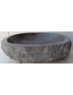 Lavandino in marmo grigio irregolare cm 50x40x15 circa... 2