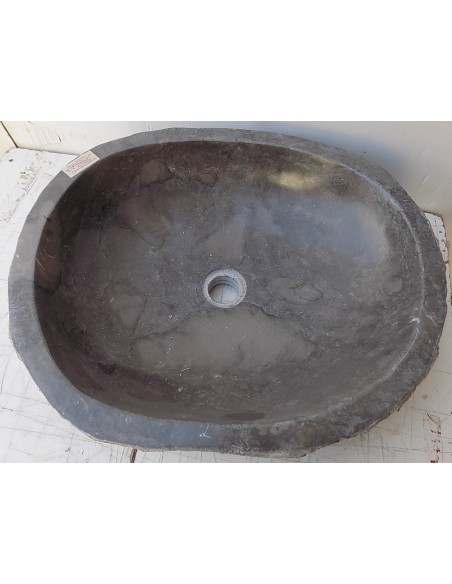 Lavandino in marmo grigio irregolare cm 50x40x15 circa pietra stone sasso lavabo sink