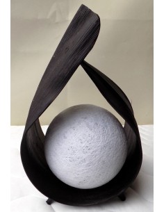 Lampada abatjour in foglia di cocco con palla di cotone... 2