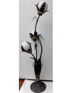 Piantana in foglie di cocco palla di cotone rattan e... 2