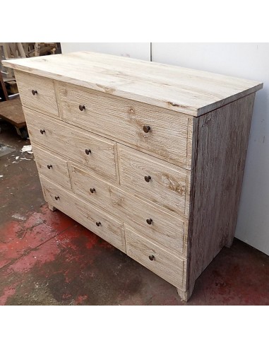 Comò cassettone settimino in teak bianco...