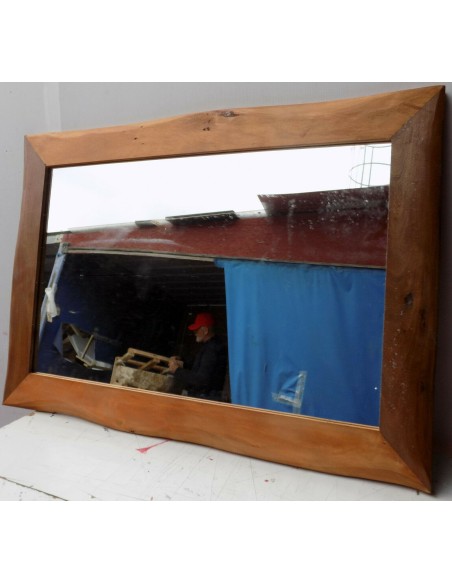 Specchio in legno di teak naturale stagionato cm 100x70 natural model