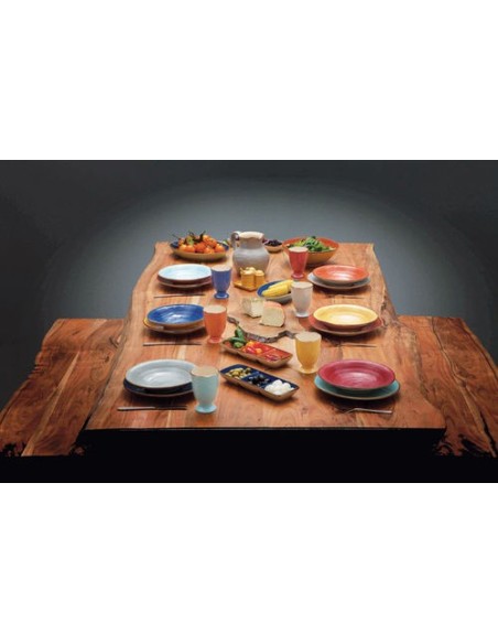 Servizio da 6 di Piatti Ceramica creati Mano linea mediterraneo novità home gres porcellanato